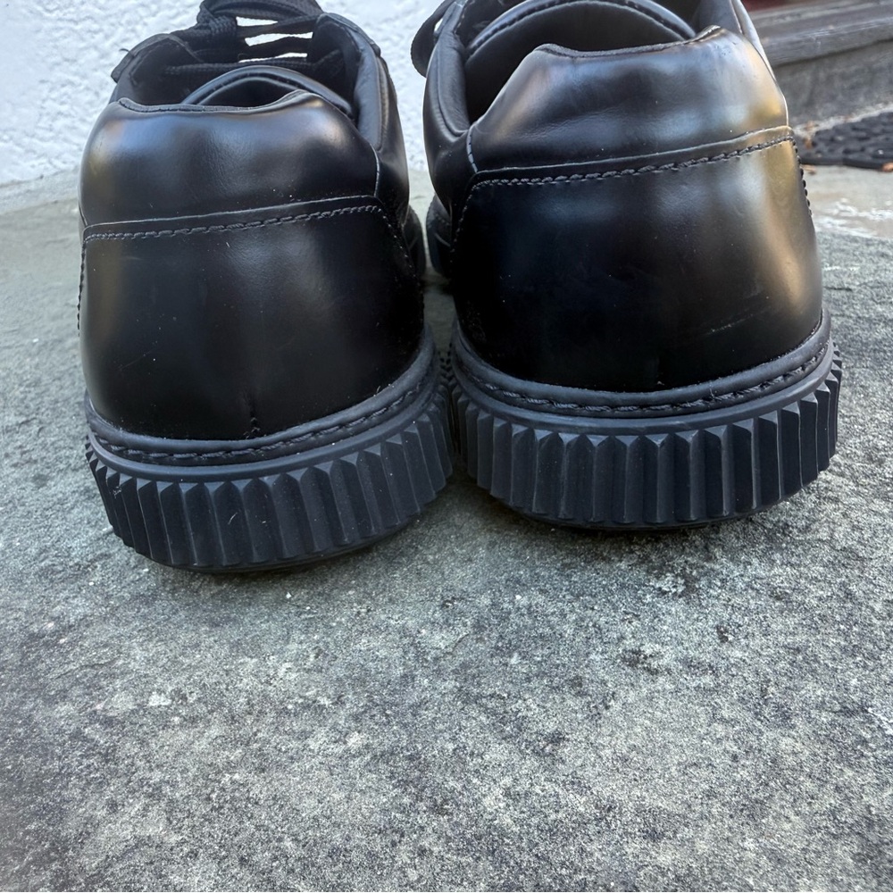 Prada Men's Glossy Black Sneakers - Picture 4 of 5